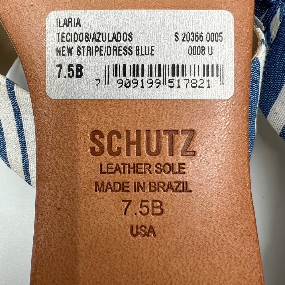 NWT Schutz Women's Blue Ilaria Denim Patch Slide Sandal Women's 7.5 US - Picture 9 of 10